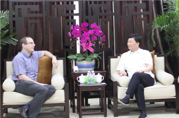 以色列驻成都总领事蓝天铭一行莅临海天集团参观考察